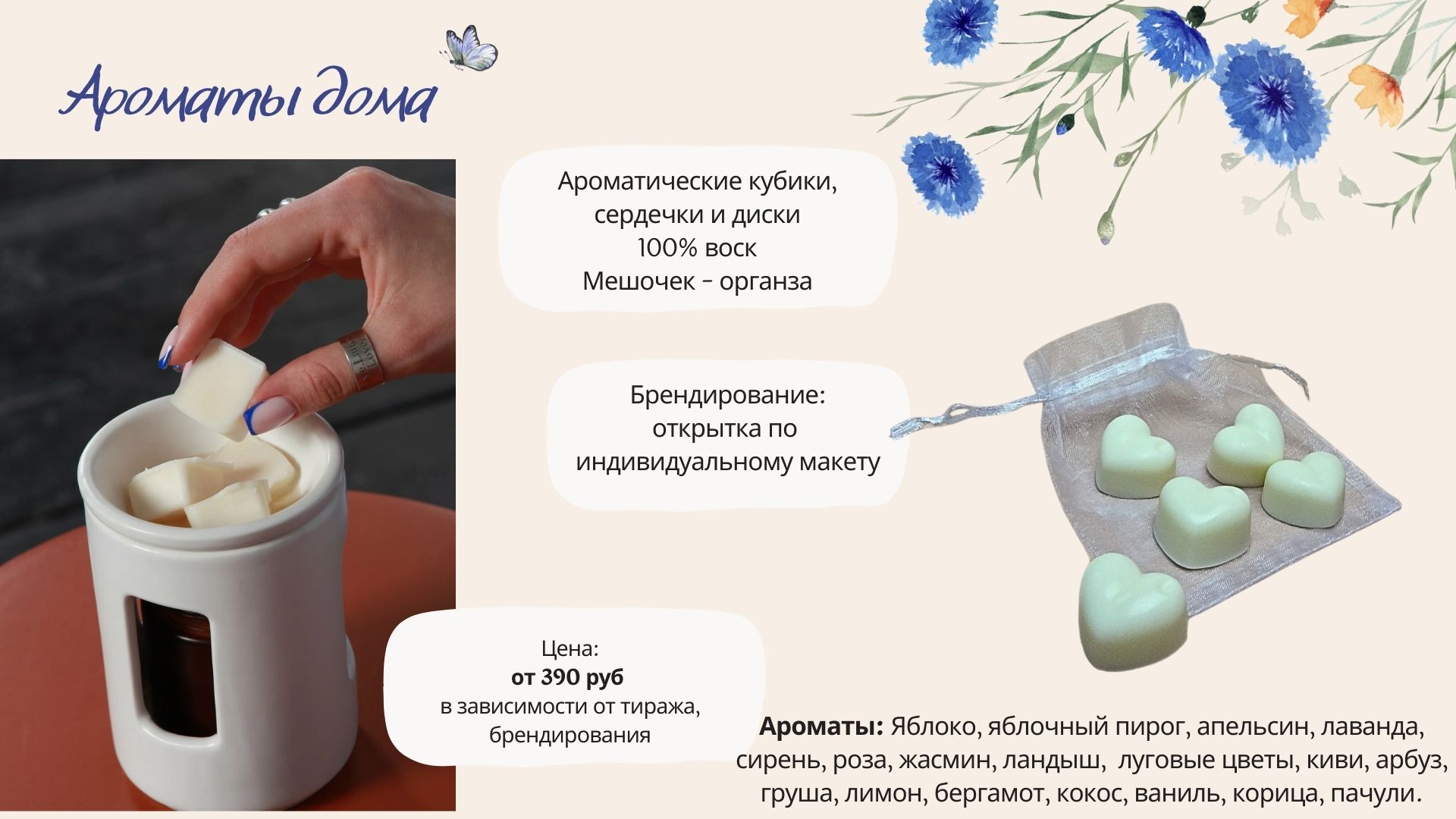 Ароматические саше с логотипом